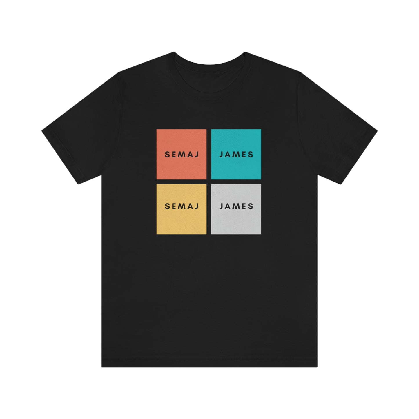 Colorful Square Semaj James Unisex Jersey Short Sleeve Tee