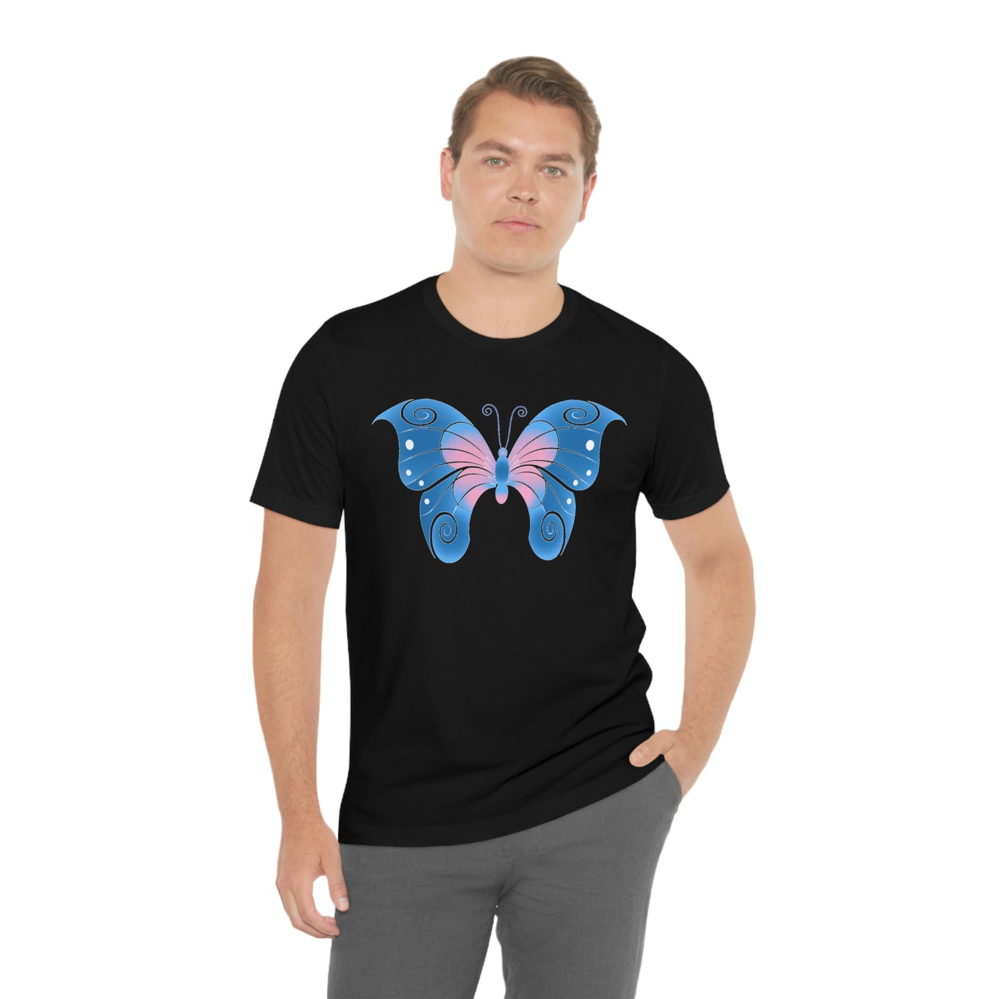 Butterfly Blue Unisex Jersey Short Sleeve Tee