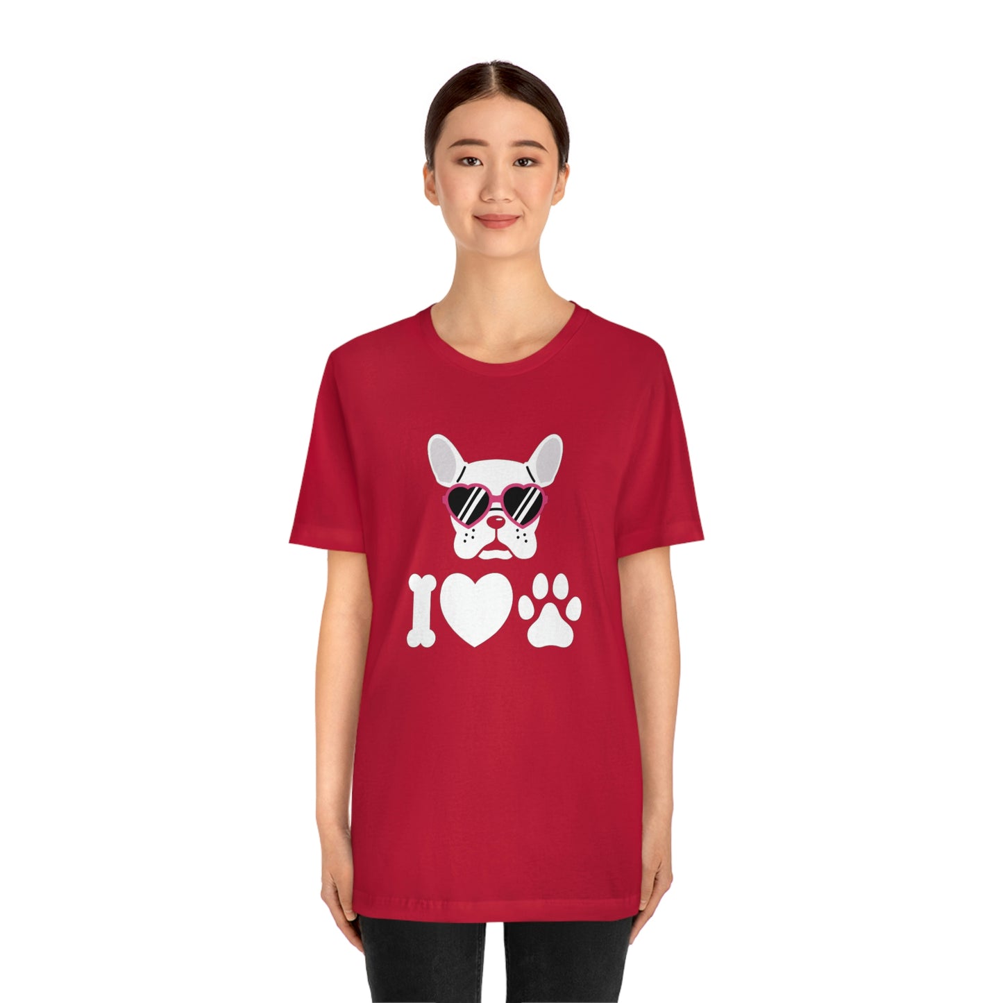 I Love Puppy Love Unisex Jersey Short Sleeve Tee