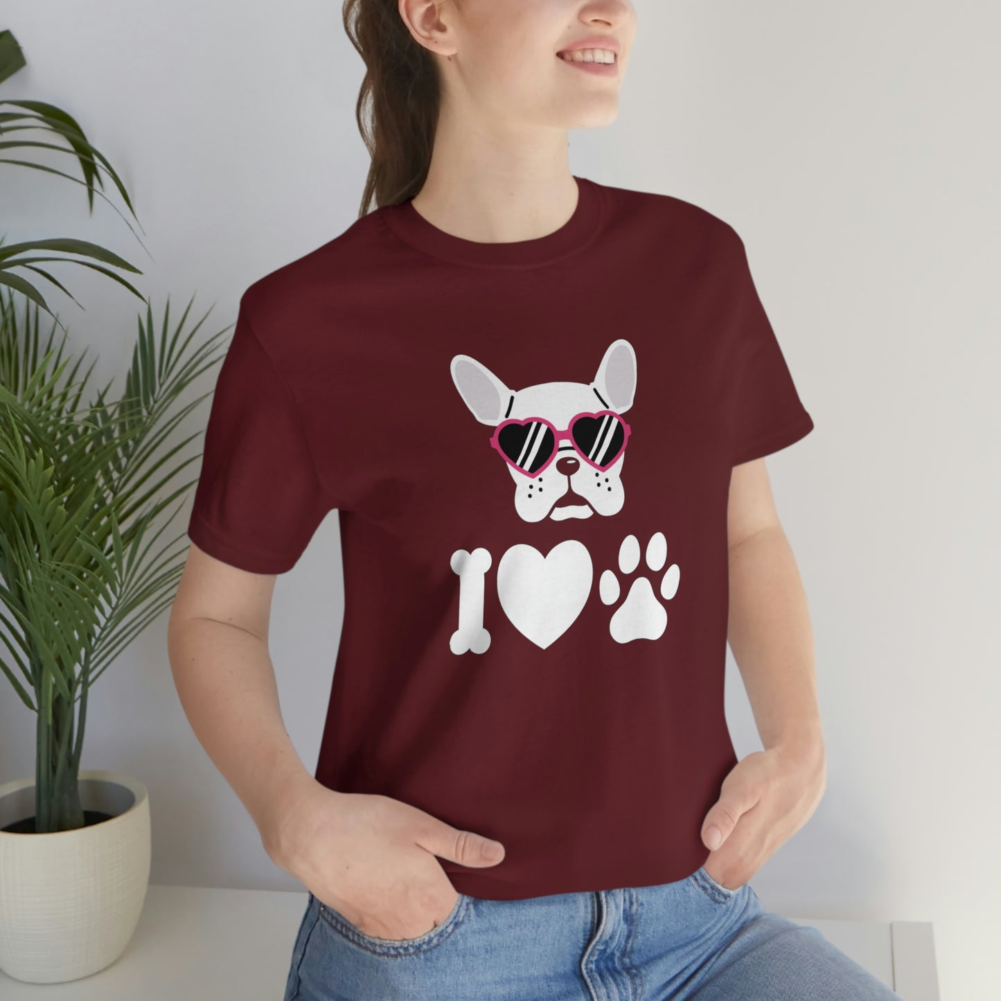 I Love Puppy Love Unisex Jersey Short Sleeve Tee