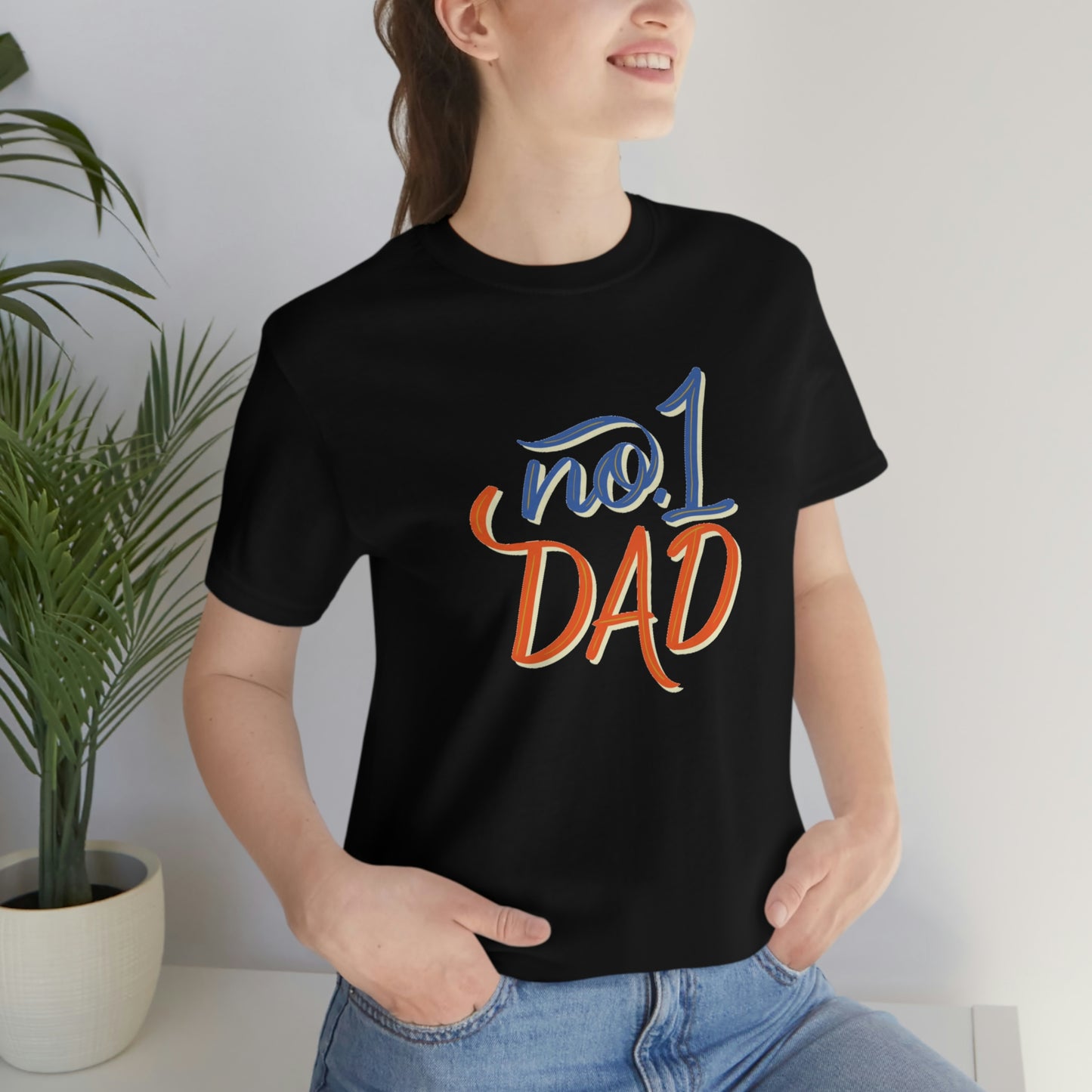 #1 Dad Unisex Jersey Short Sleeve Tee