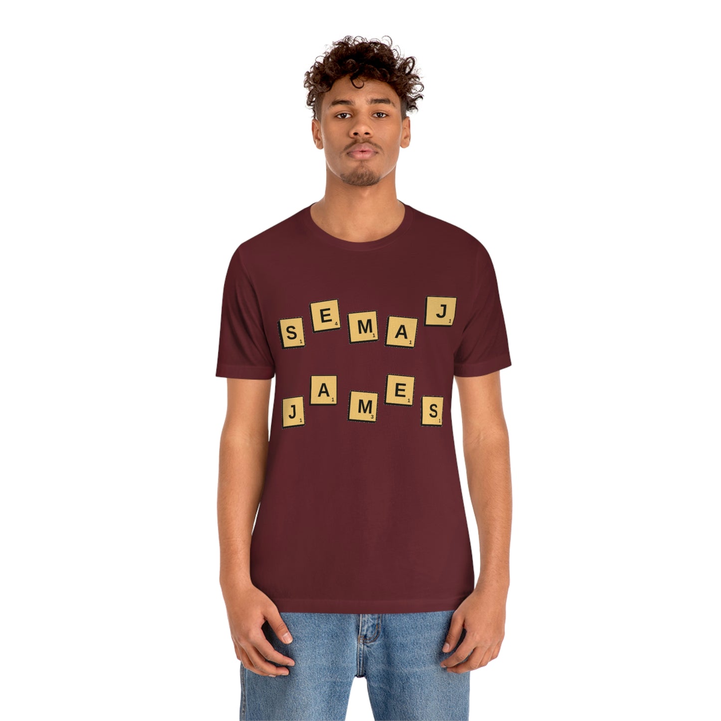 Semaj James Scrabble Unisex Jersey Short Sleeve Tee