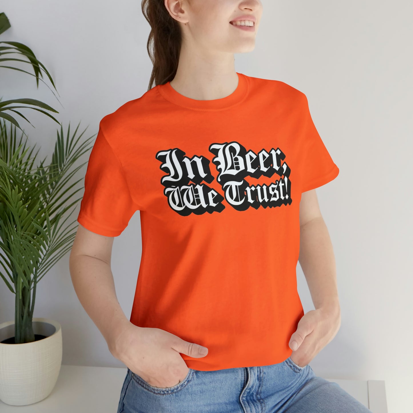 In Beer We Trust Unisex Jersey Short Sleeve Tee