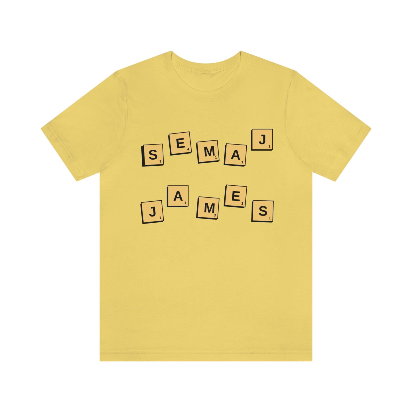 Semaj James Scrabble Unisex Jersey Short Sleeve Tee