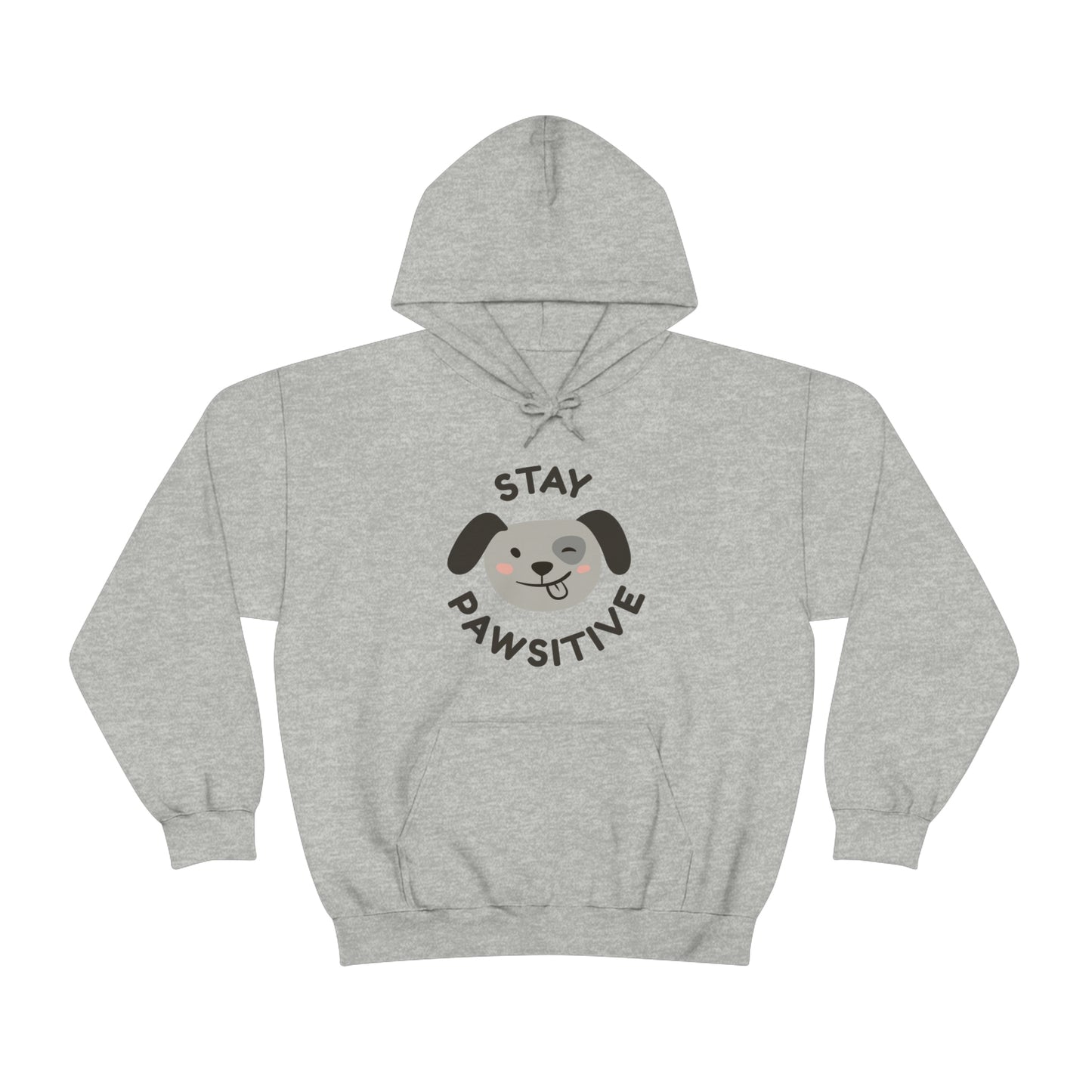 Stay Pawsitive Unisex Heavy Blend™ Hooded Sweatshirt