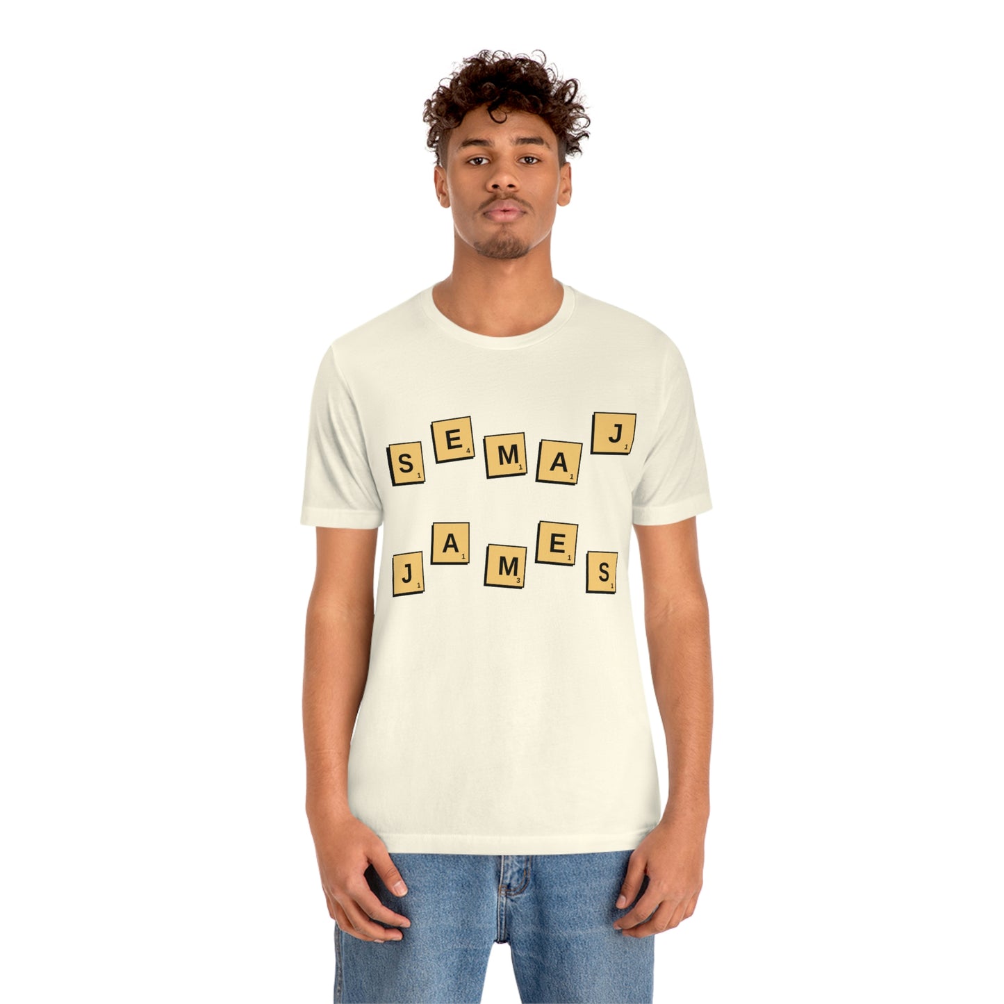 Semaj James Scrabble Unisex Jersey Short Sleeve Tee