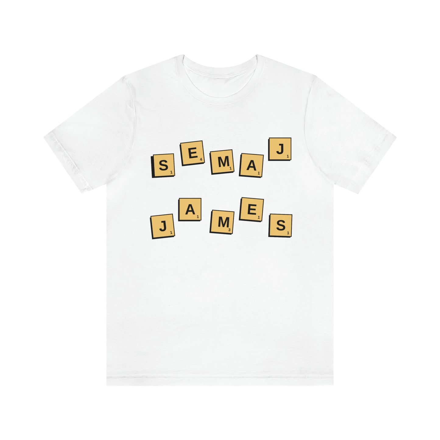 Semaj James Scrabble Unisex Jersey Short Sleeve Tee