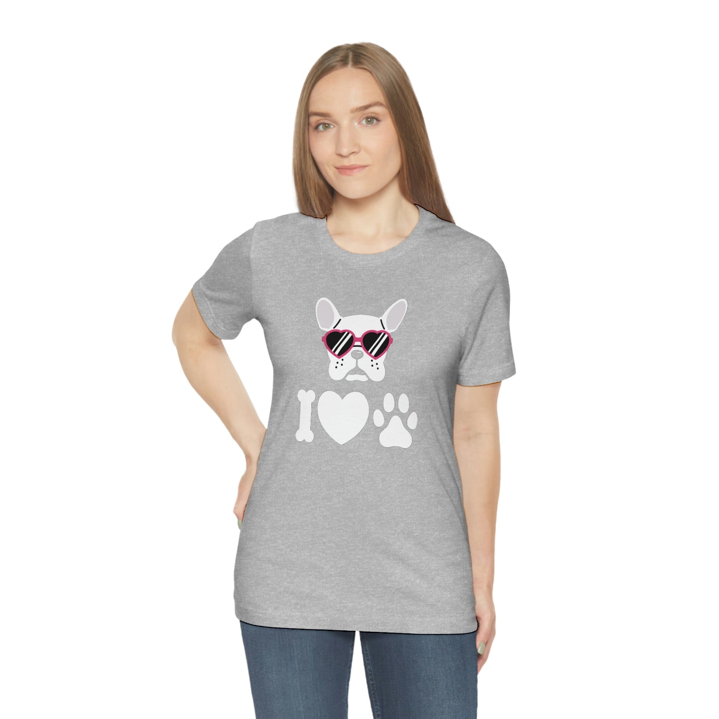 I Love Puppy Love Unisex Jersey Short Sleeve Tee