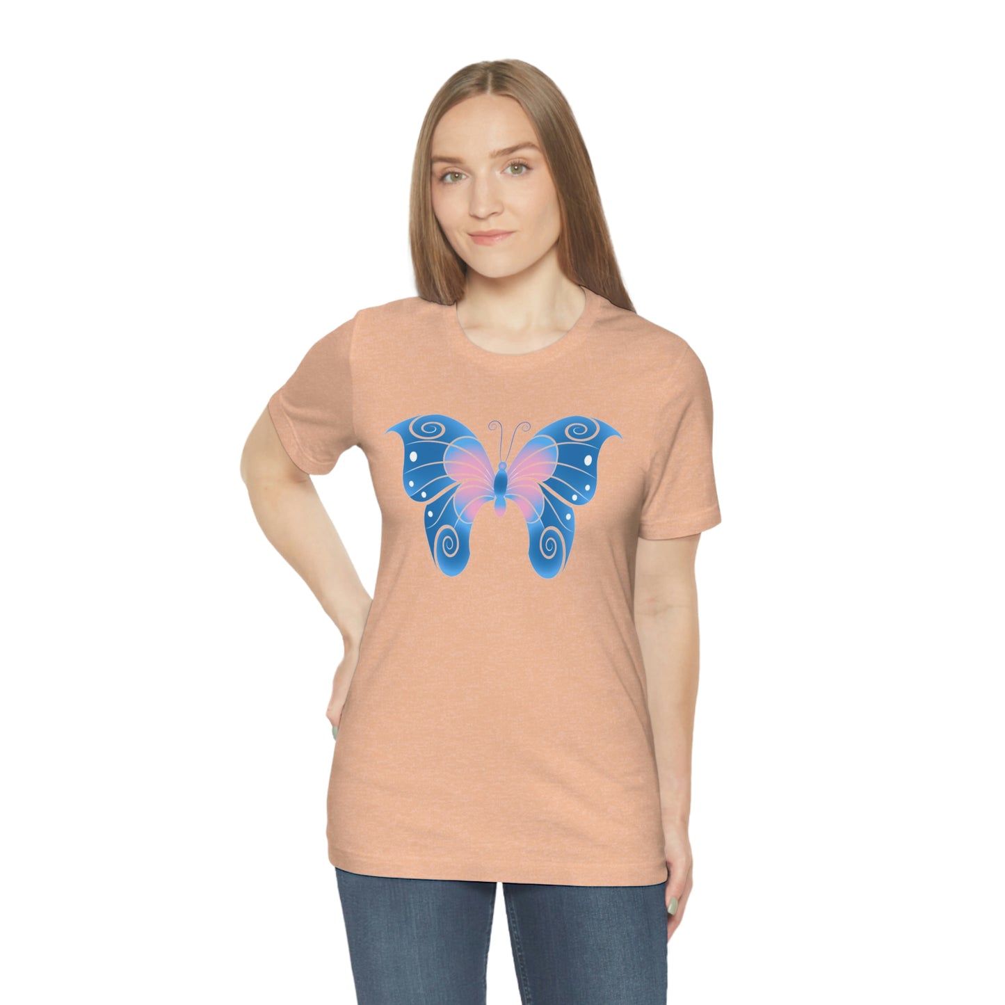 Butterfly Blue Unisex Jersey Short Sleeve Tee