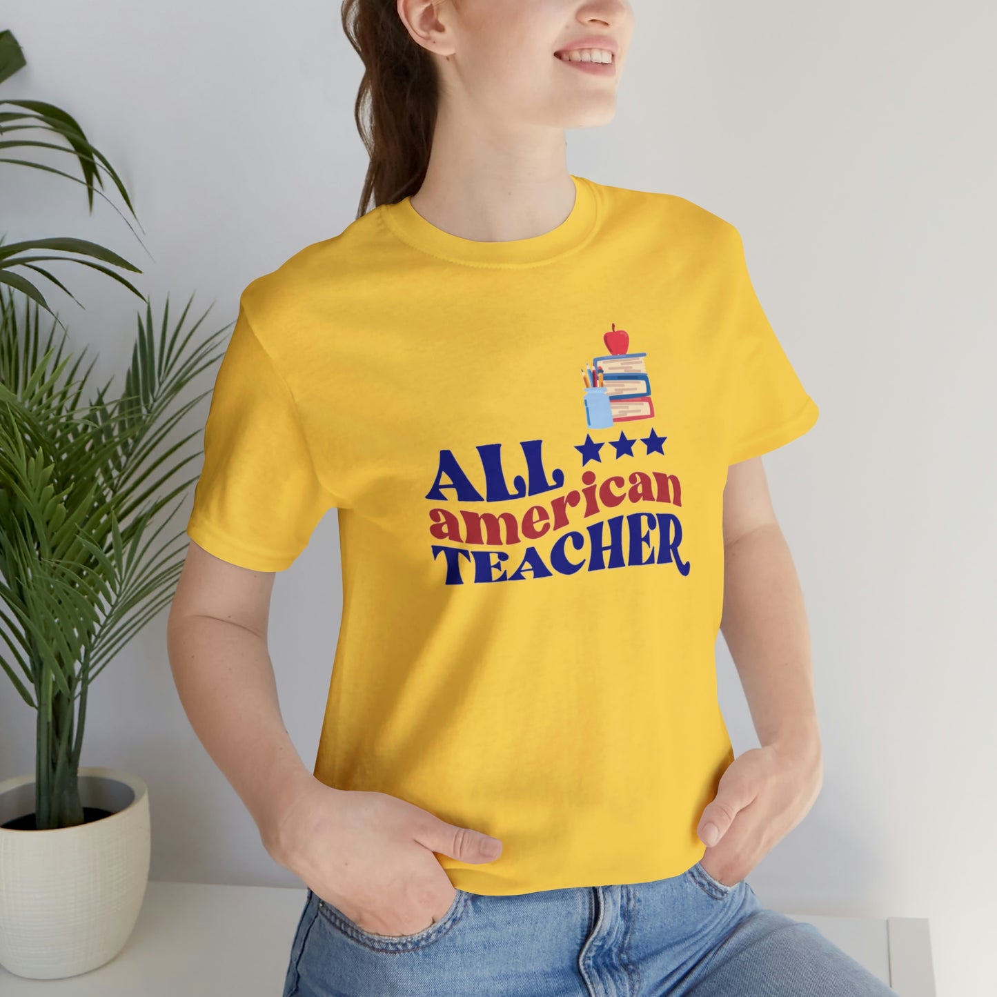 All American Teacher Unisex Jersey Short Sleeve Tee