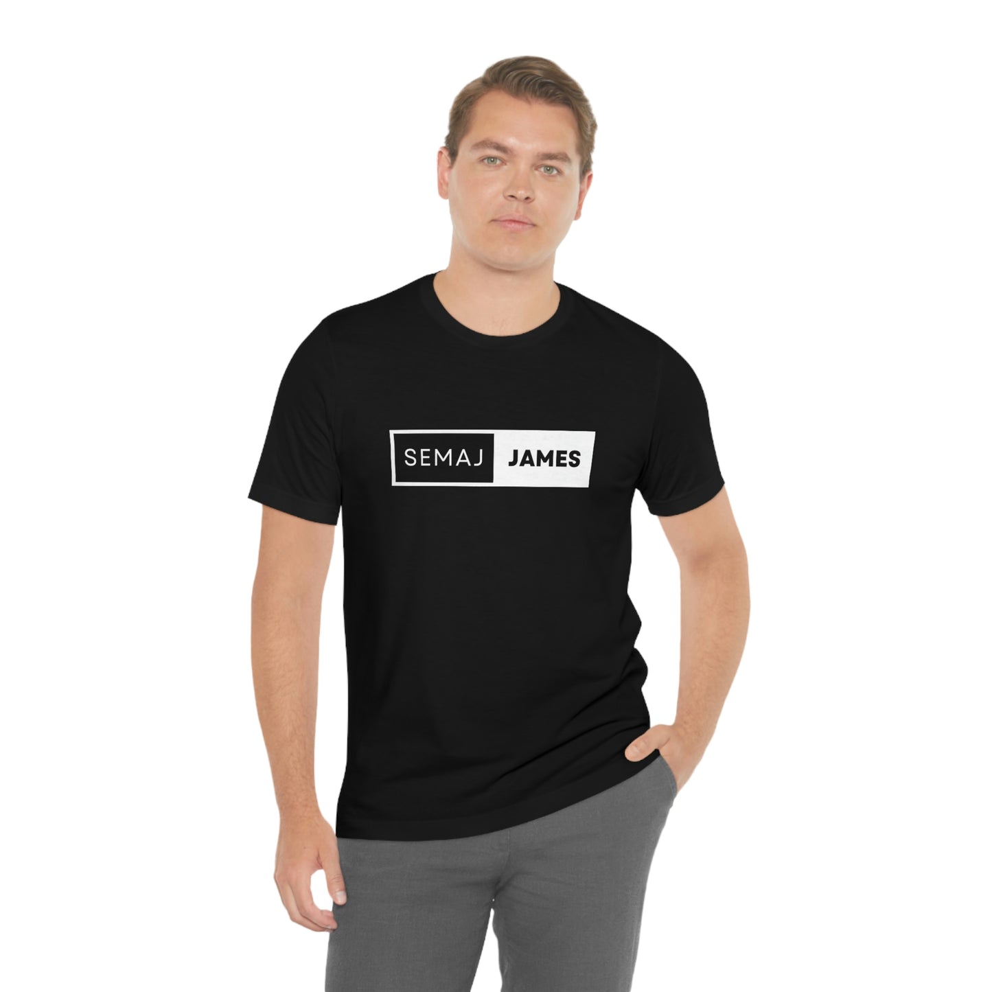 Semaj James BlacK & White Unisex Jersey Short Sleeve Tee