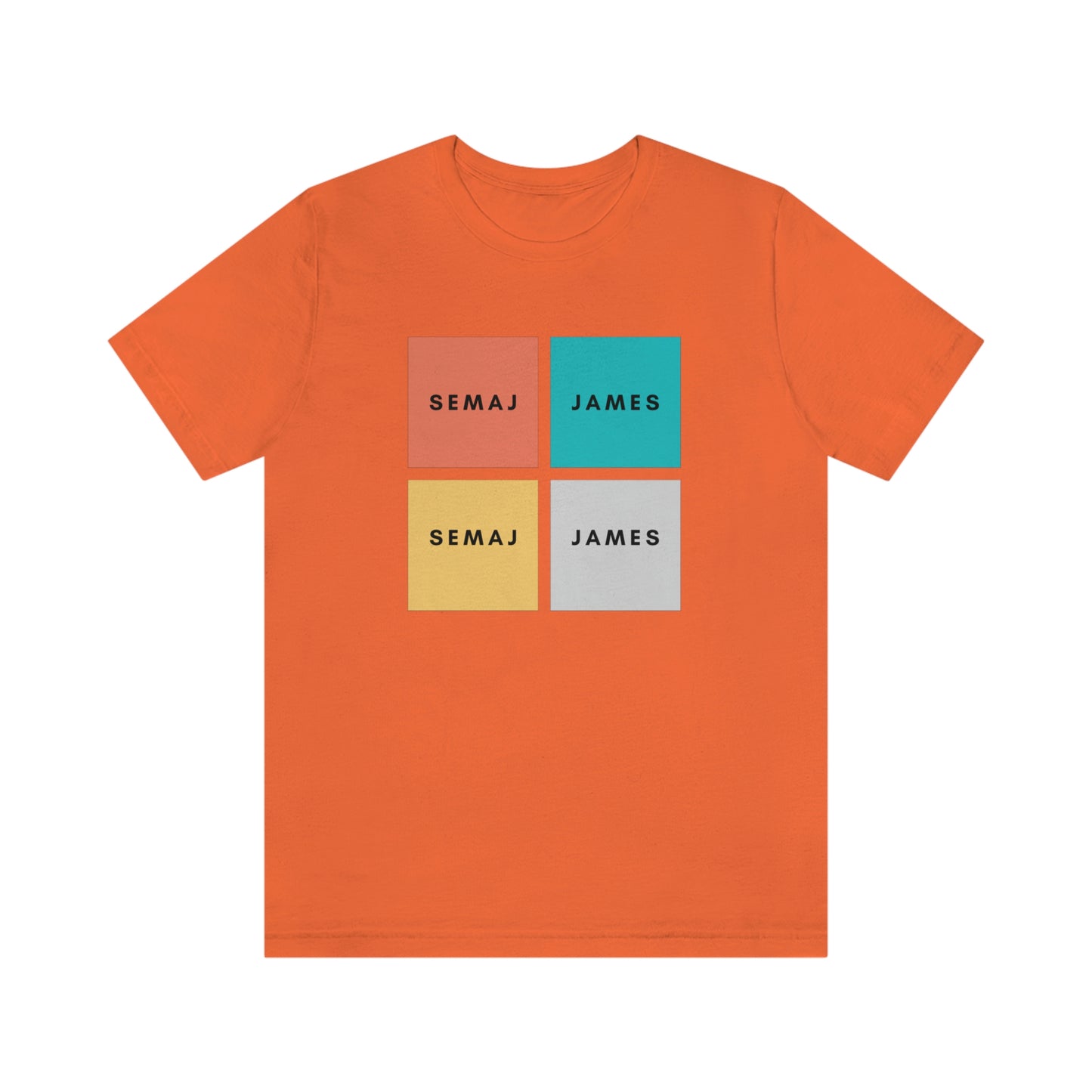 Colorful Square Semaj James Unisex Jersey Short Sleeve Tee