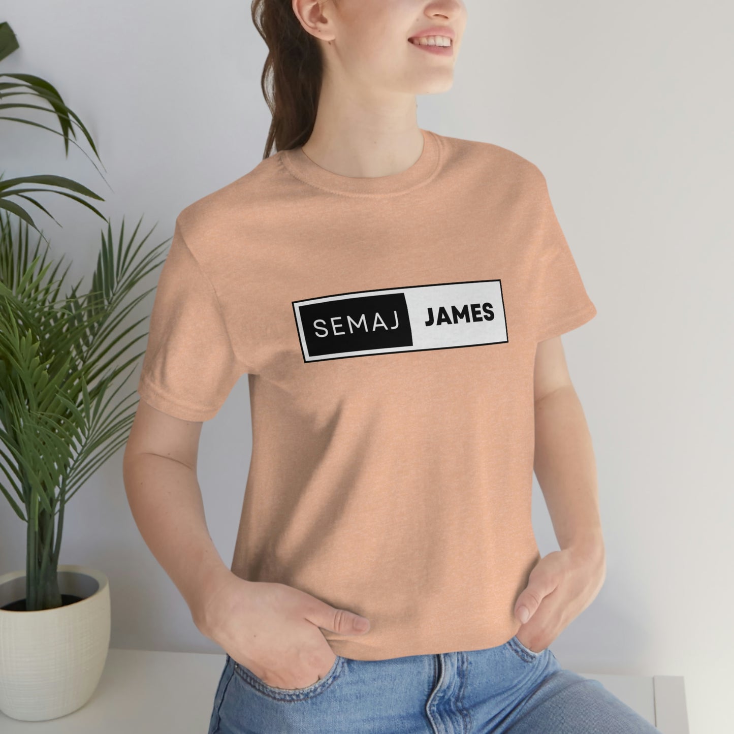 Semaj James BlacK & White Unisex Jersey Short Sleeve Tee