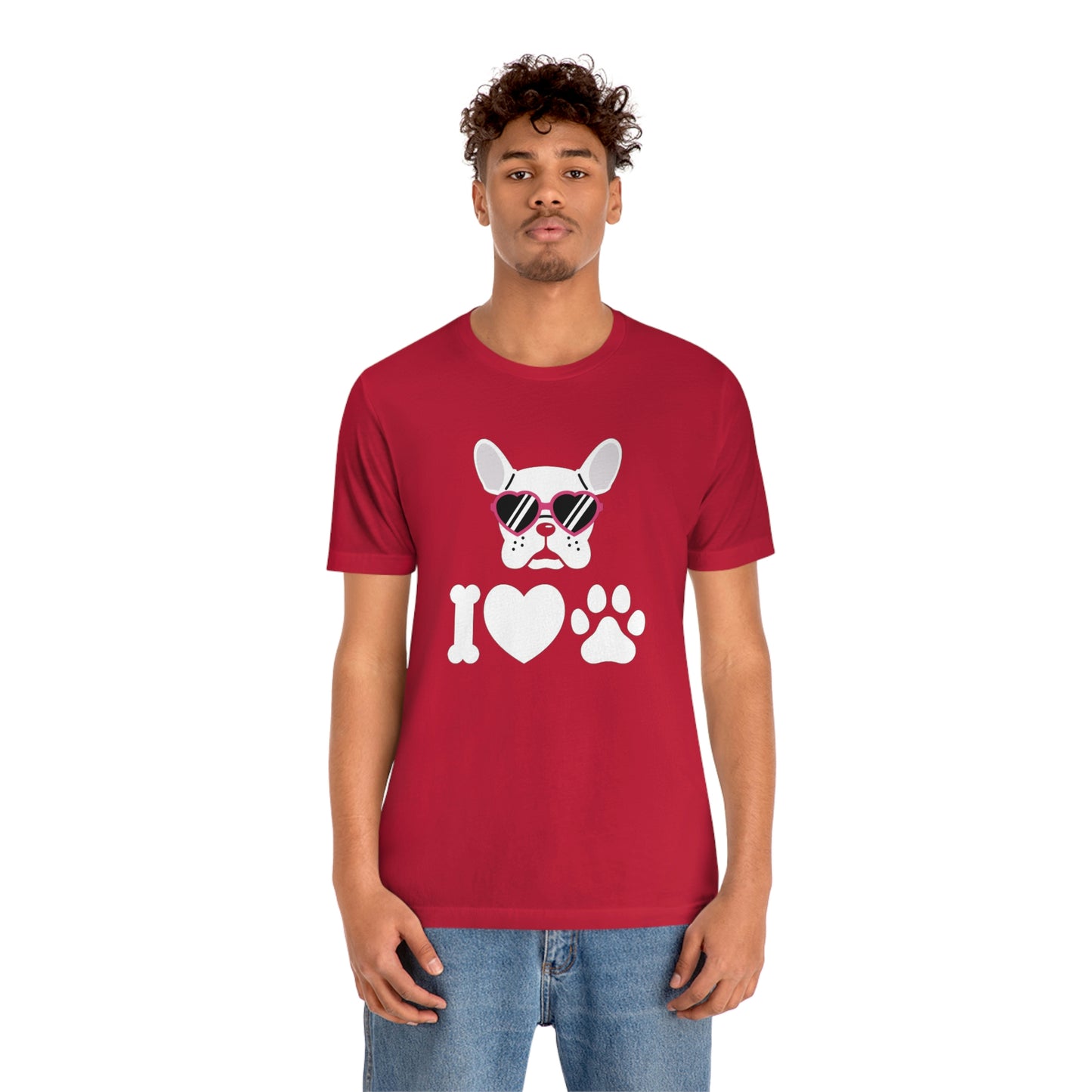 I Love Puppy Love Unisex Jersey Short Sleeve Tee