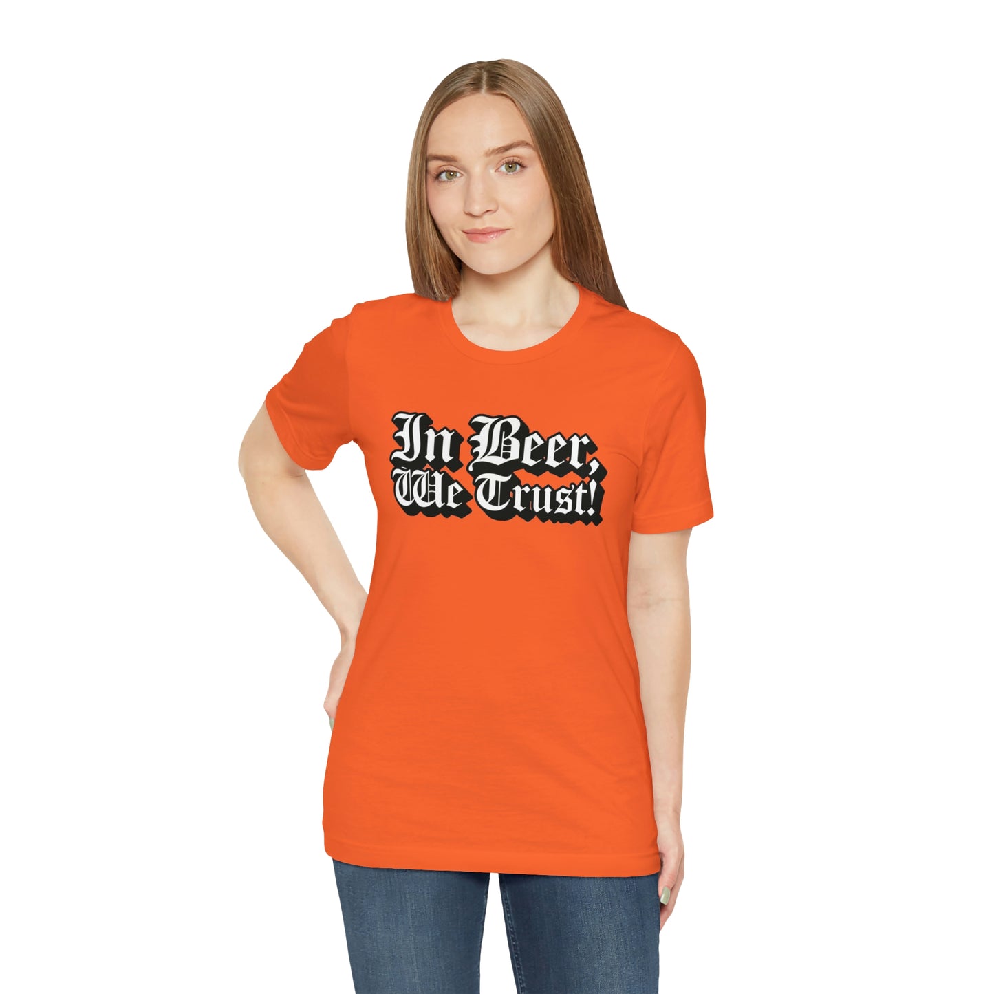 In Beer We Trust Unisex Jersey Short Sleeve Tee