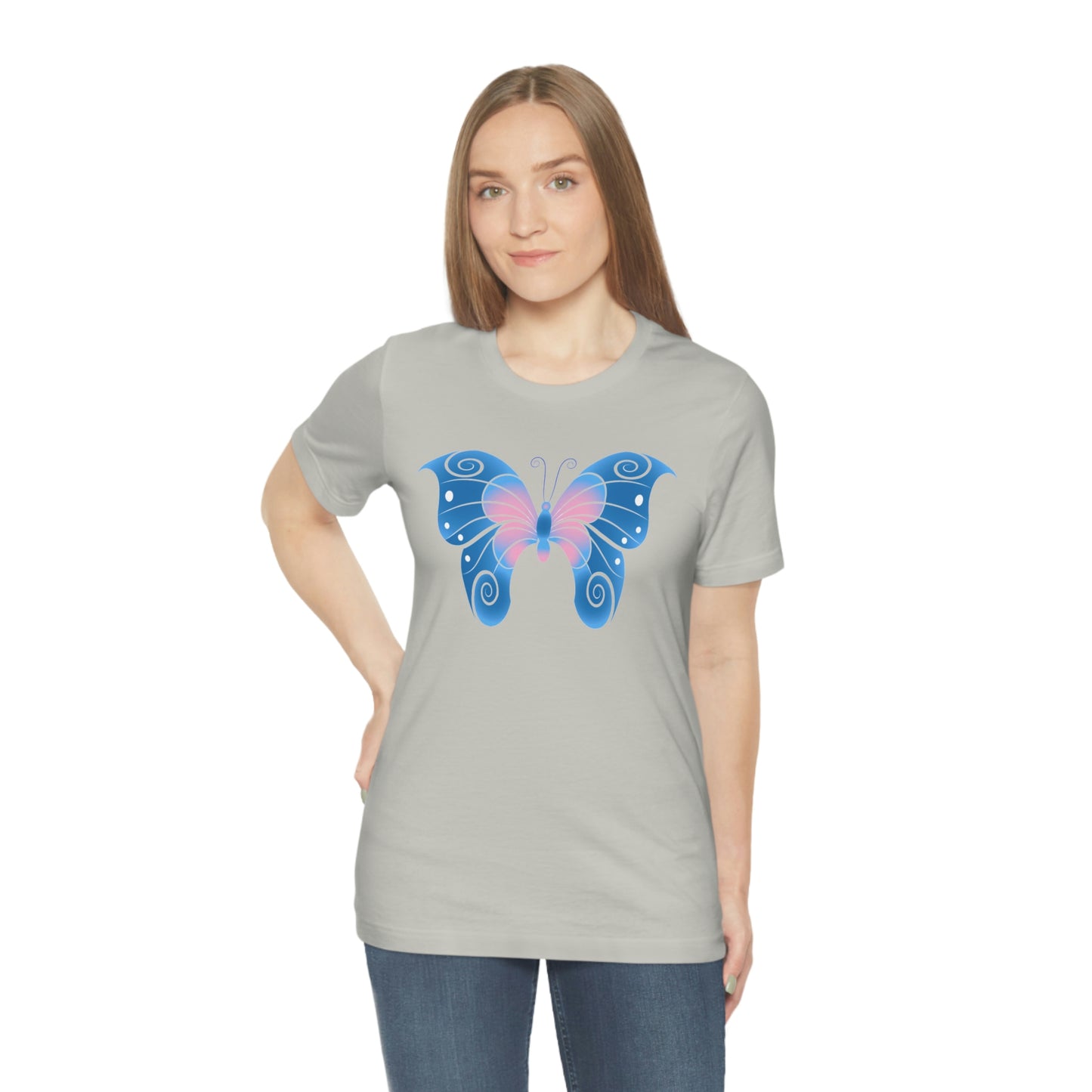 Butterfly Blue Unisex Jersey Short Sleeve Tee