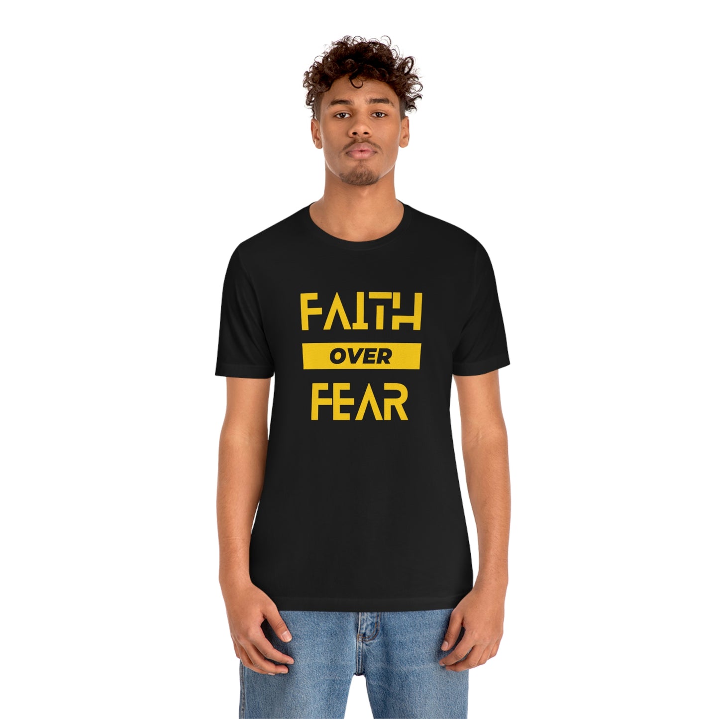 Faith Over Fear Unisex Jersey Short Sleeve Tee