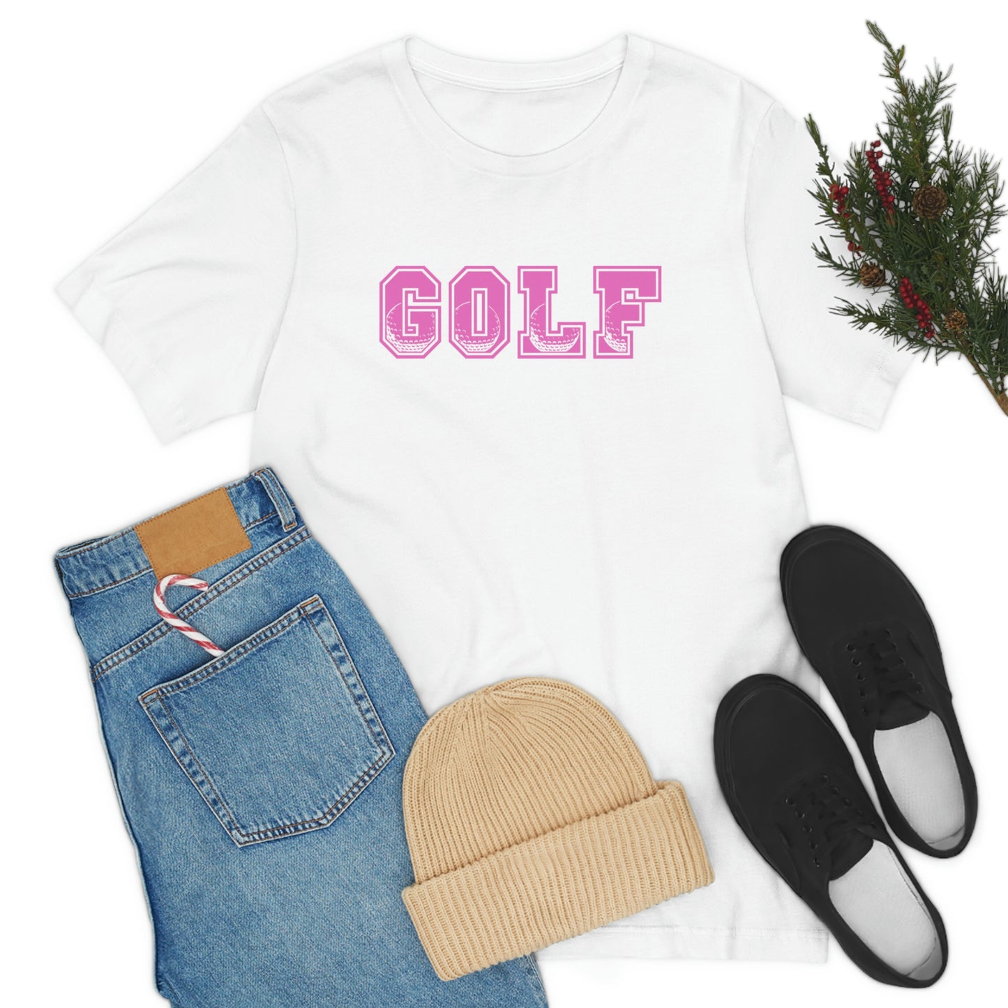 Golf Pink Unisex Jersey Short Sleeve Tee