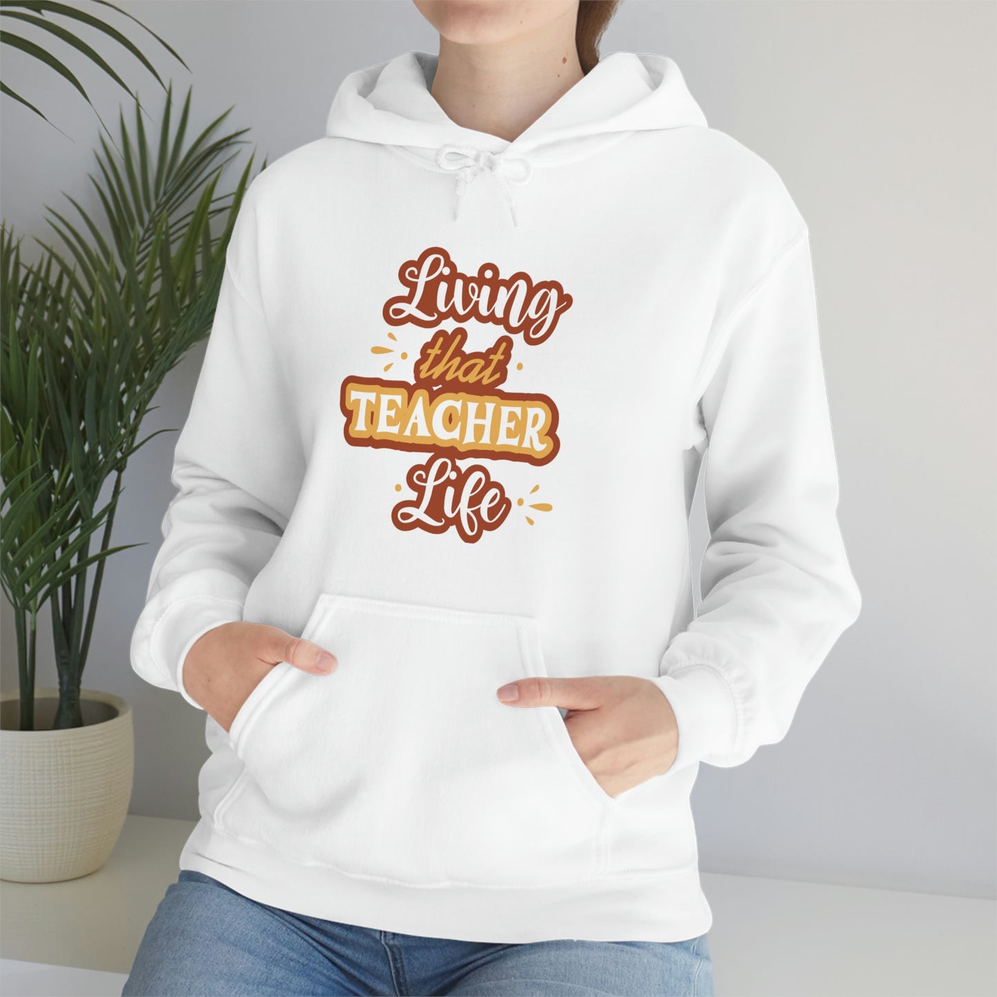 Living That Teacher Life Unisex Heavy Blend™ Hooded Sweatshirt