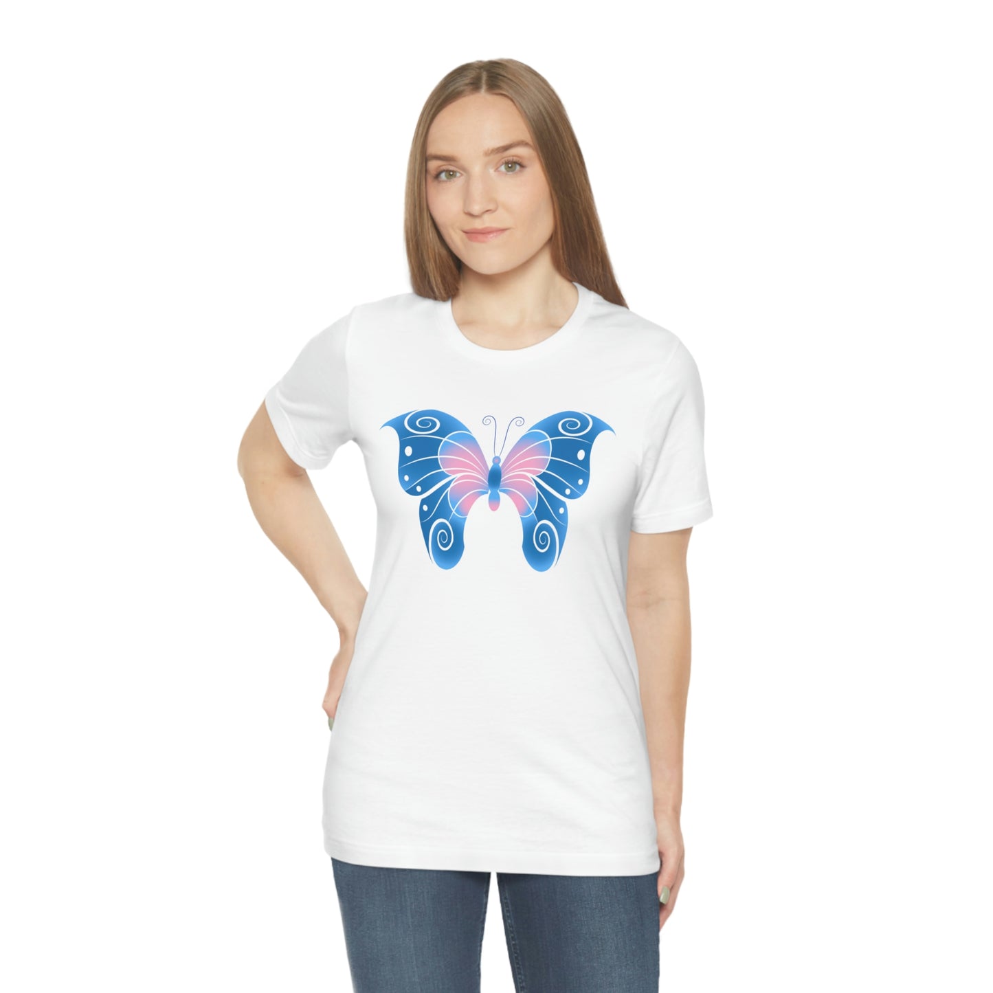 Butterfly Blue Unisex Jersey Short Sleeve Tee