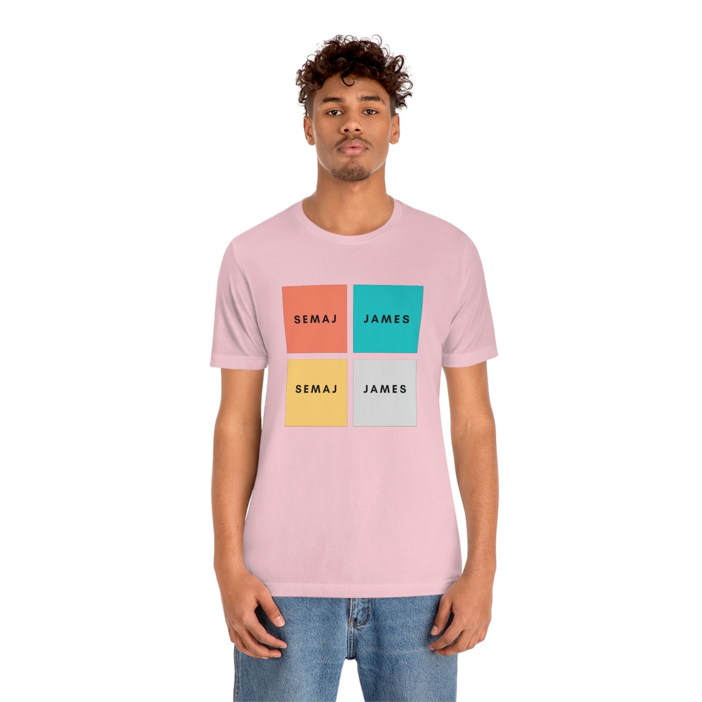 Colorful Square Semaj James Unisex Jersey Short Sleeve Tee