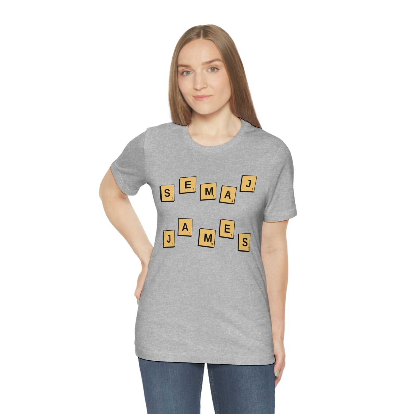 Semaj James Scrabble Unisex Jersey Short Sleeve Tee