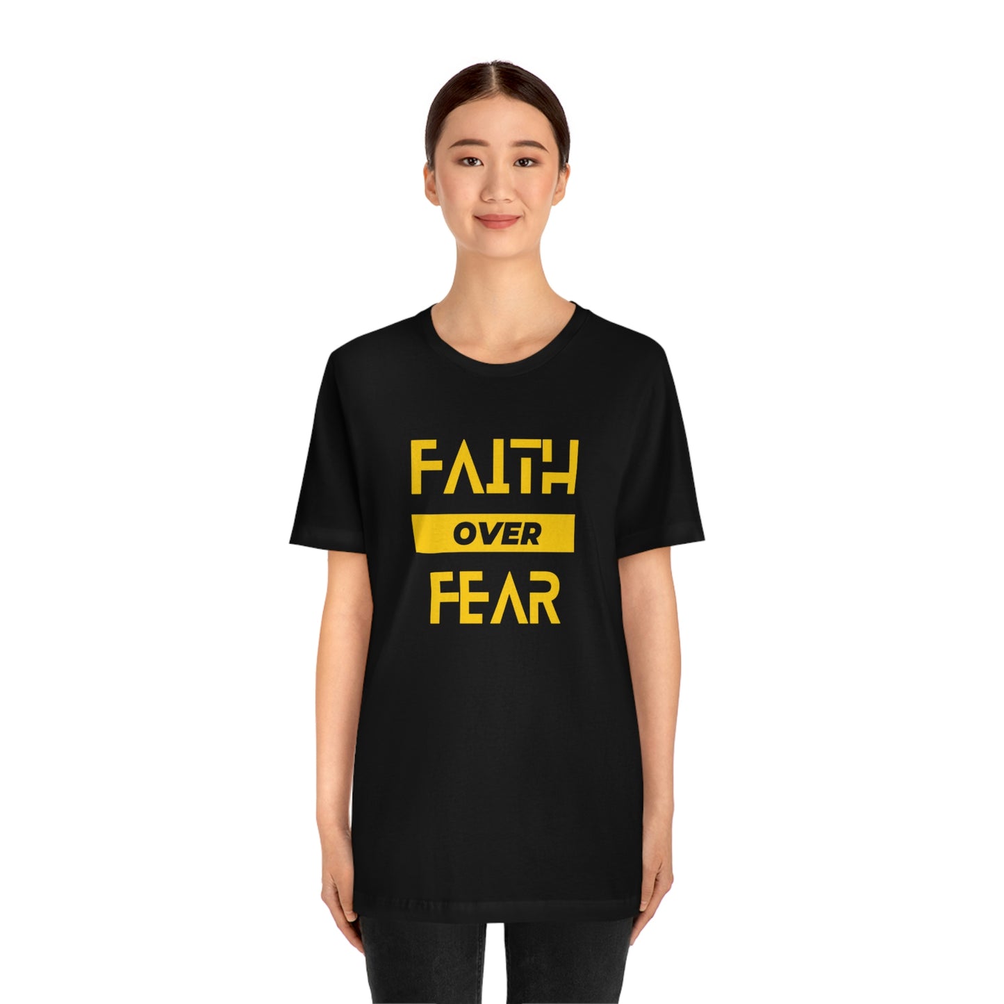 Faith Over Fear Unisex Jersey Short Sleeve Tee