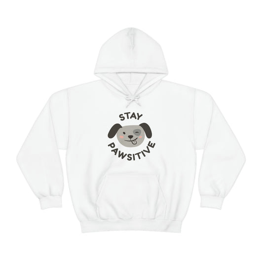 Stay Pawsitive Unisex Heavy Blend™ Hooded Sweatshirt