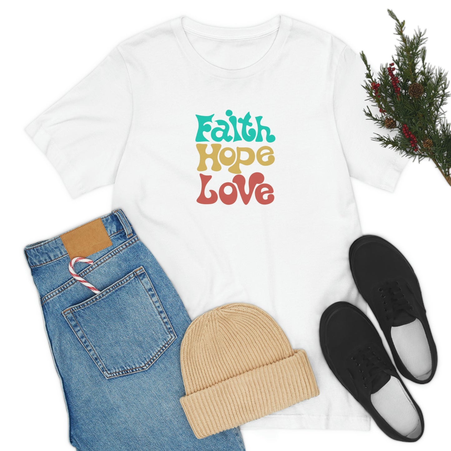 Faith Hope Love Unisex Jersey Short Sleeve Tee