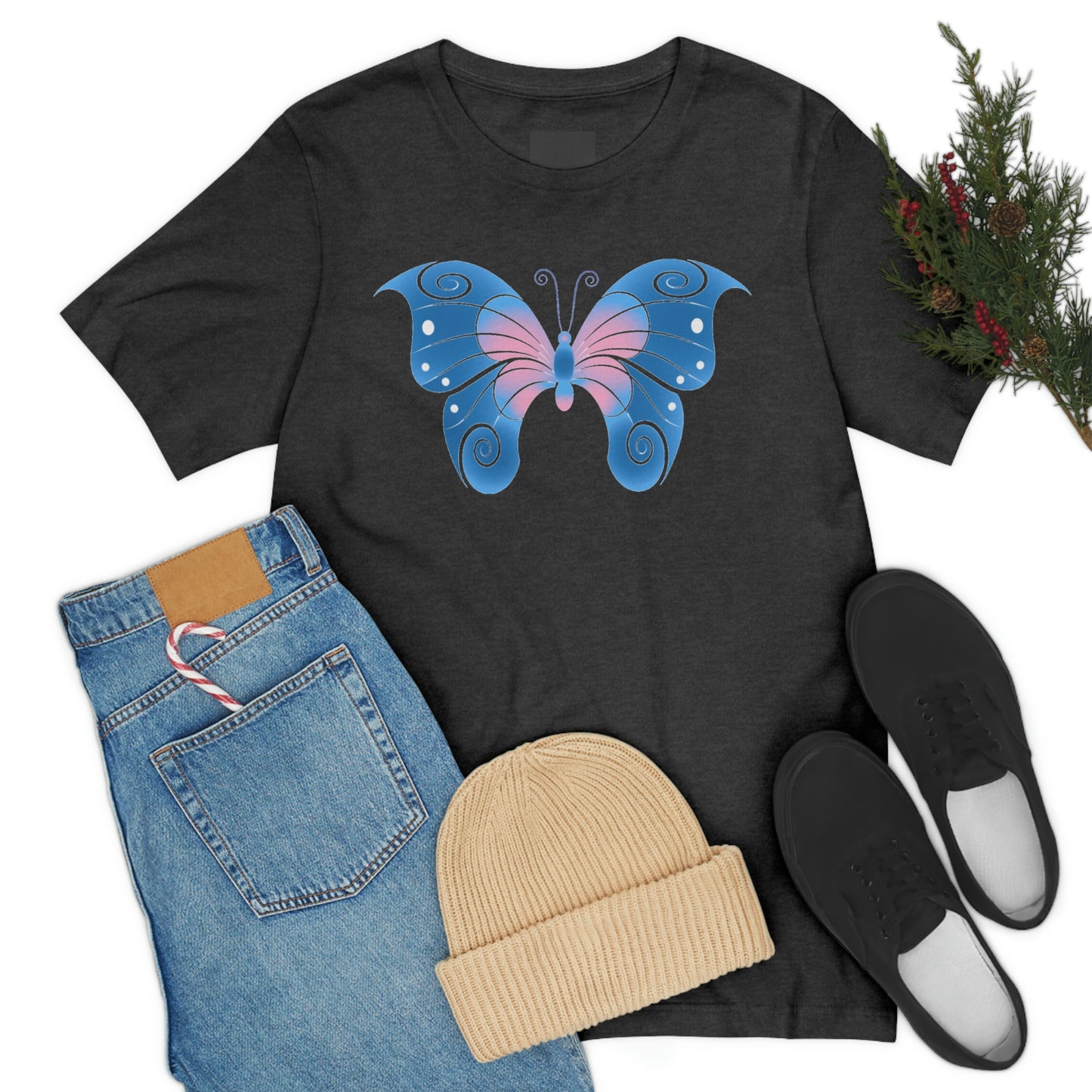 Butterfly Blue Unisex Jersey Short Sleeve Tee