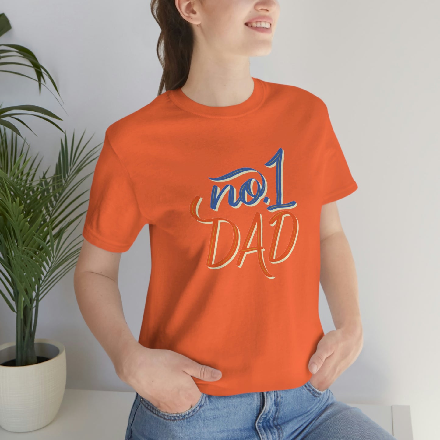 #1 Dad Unisex Jersey Short Sleeve Tee